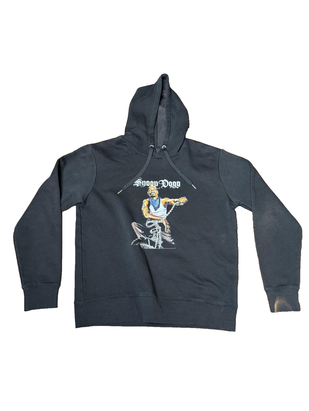 Snoop Dogg Hoodie Mens Medium Black Pullover Graphic Hip Hop Rap Streetwear